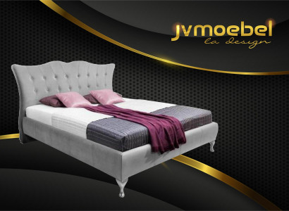 Klassische Schlafzimmer Betten Textil Bett Stoff Chesterfield 140x200 Doppelbett